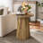 Farmhouse Round End Table with Octagonal Base