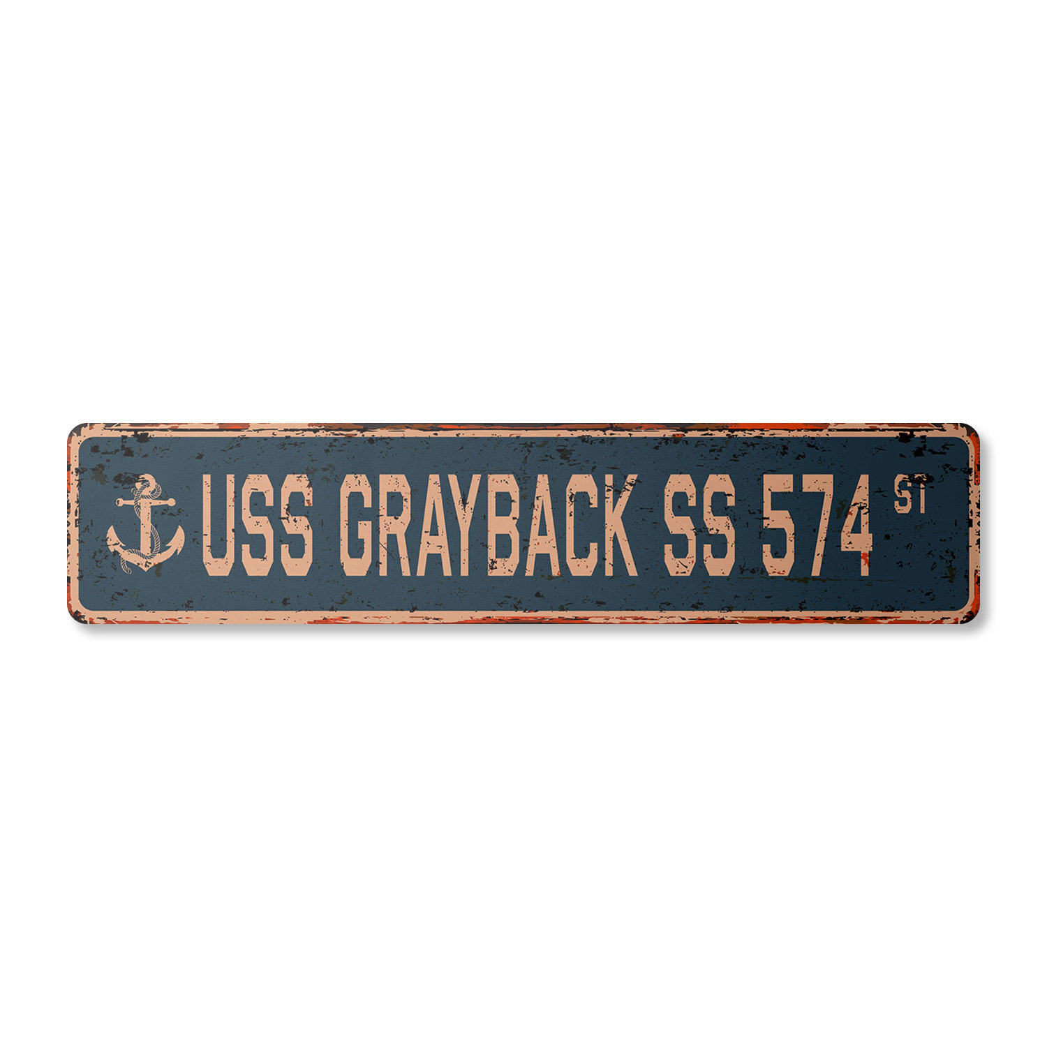 SignMission USS Grayback SS 574 Aluminum Street Sign | Wayfair