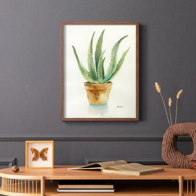 Succulent IV, reproduction encadrée - bois massif