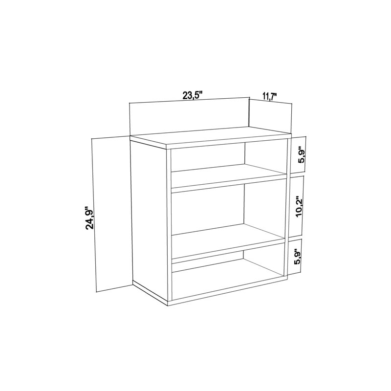 Najlaa End Table, Oak/Anthracite