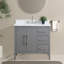 Meuble-lavabo simple 36 po avec plateau en marbre Chambery-94426585-94564316