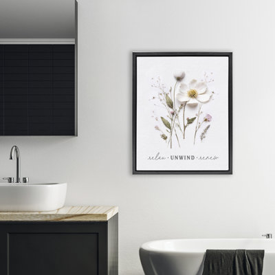 Relaxing Pressed Flowers Floating Frame, design by Lettered and Lined