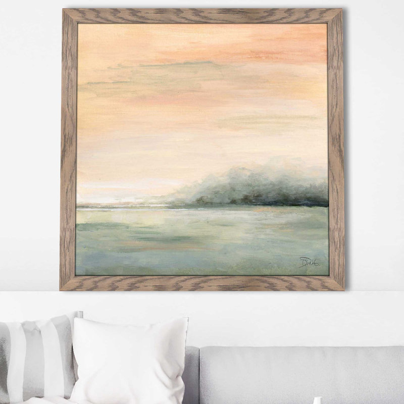 «Fog (Square)» par Patricia Pinto, reproduction, H 37,5 po x l 37,5 po x P 1 po, Cadre taupe délavé
