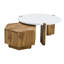 Ensemble de tables basses tendance en matériau MDF seulement la table, pas de chaises.