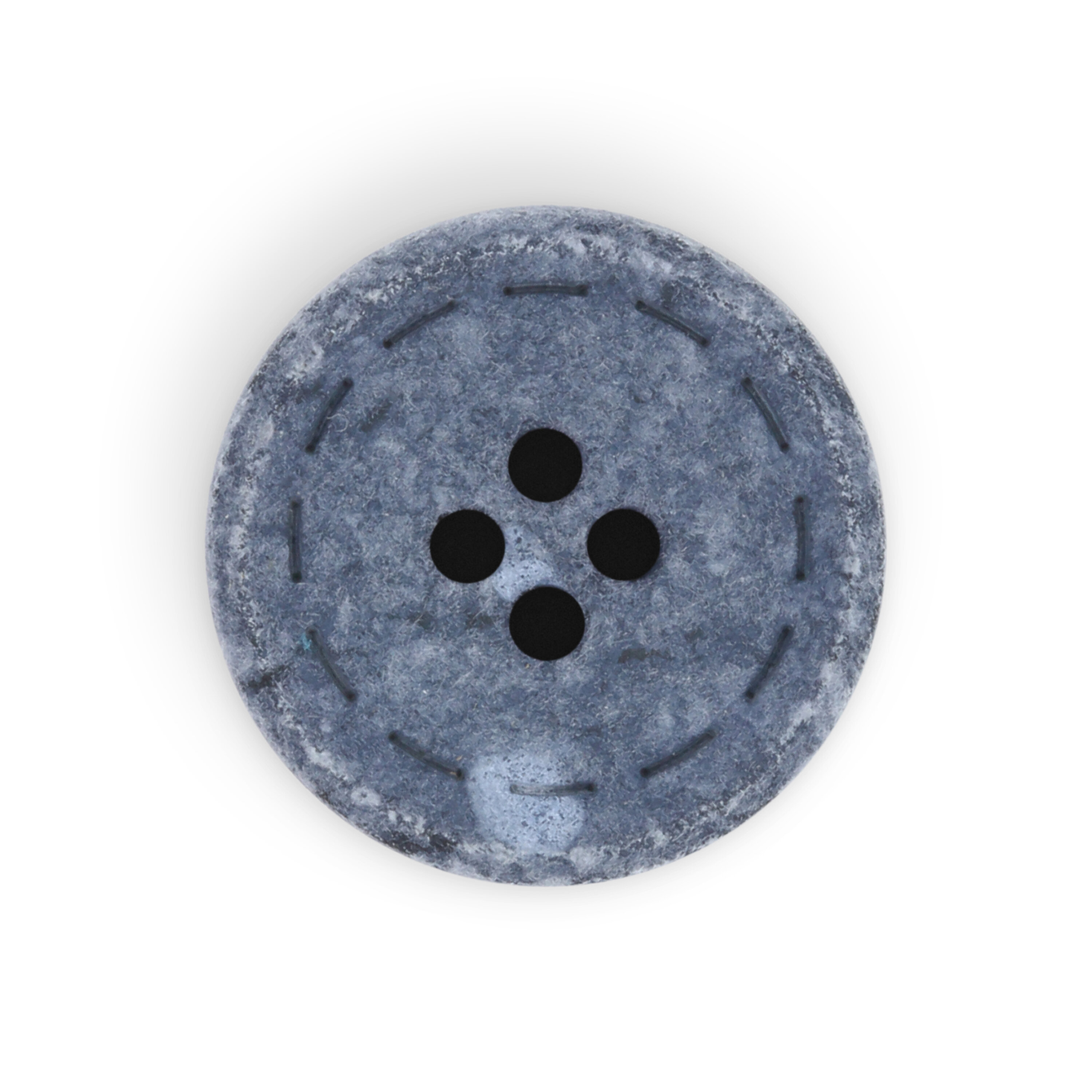 Dritz Recycled Cotton Round Stitch Button, 20mm, Blue, 9 Buttons