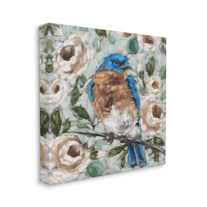 Art mural sur toile, "Bluebird", H 17 po x l 17 po x P 1,5 po