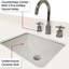 Meuble-lavabo double en chêne brun l 84 po x P 22 po - Surface en quartz blanc Armoire de salle de bain 22 po avec dessus enraciné