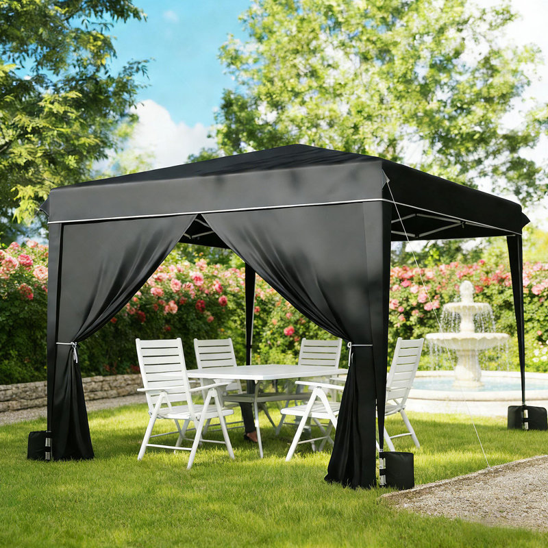 Abri escamotable 10X10, Black
