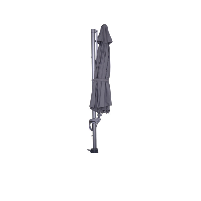Iris 355cm Cantilever Parasol, Royal Grey, Dark Grey