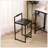 Metal PU Bar Stools,Set Of 2