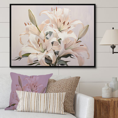 Lys blancs en fleur II sur toile