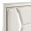 Lit de luxe grand avec tête de lit tapissier en chenille et lumières à DEL, élément en or blanc antique, tête de lit en bois, revêtement, cadre en bois pour la décoration de la chambre à coucher