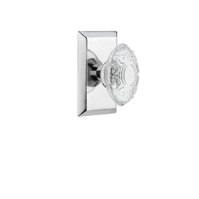 Studio Plate with Crystal Victorian Knob