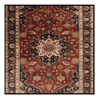 Tapis brun lavable à la machine