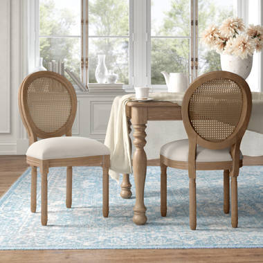 Rodden Solid Wood Dining Chair (Set of 2) Laurel Foundry Modern Farmhouse Upholstery Color: Beige