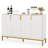 59" Wide Modern Simple White Gold Sideboard