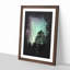 Northern Lights over the Forest - Picture Frame Graphic Art Print-56857121-56857122
