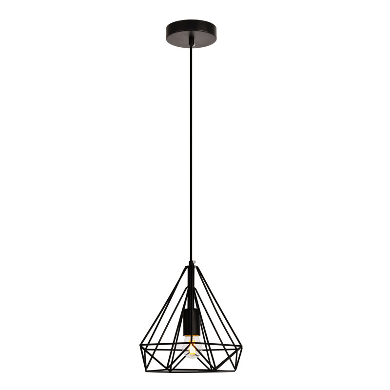 Harmen 1 - Light Single Pendant, Black, 9.8" H x 9.8" W x 9.8" D