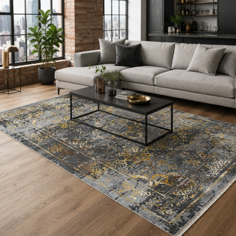 Vintage Look Cotton and Chenille Flatweave Area Rug, 200 x 300 cm