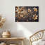 " Gold Bronze Lilies With Flowing Stems On Dark Background " Painting Print-1329090820