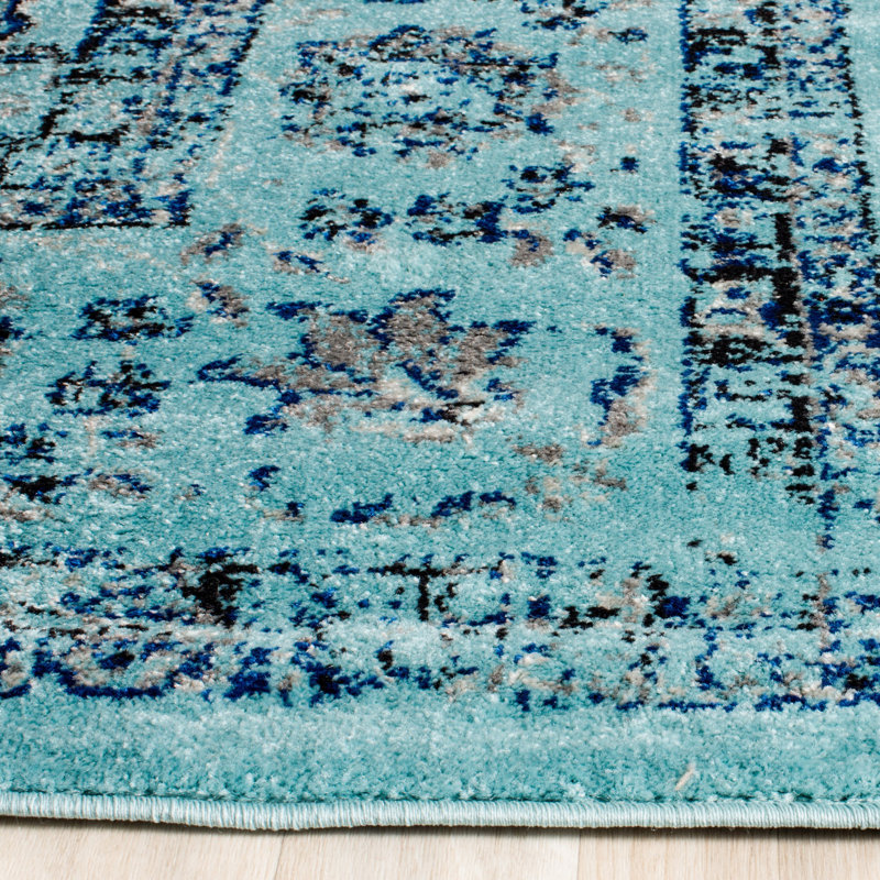 Tapis oriental bleu clair Altman, Rectangle 5 pi 3 po x 7 pi 6 po