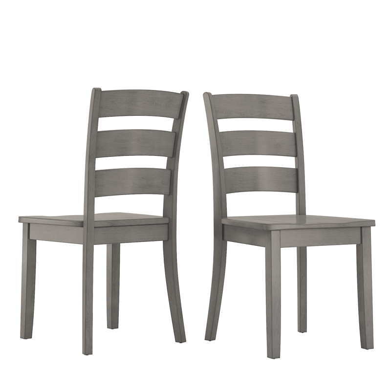 Alexa-Mae 17.15'' H Solid Wood Side Chair, Antique Gray