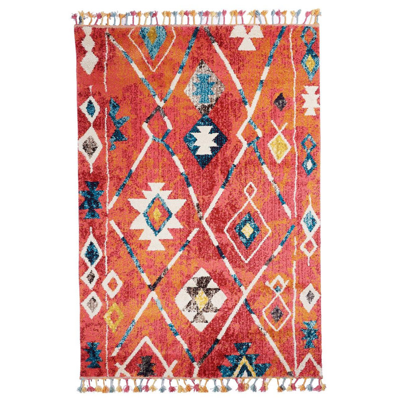 Boutelle Tufted Orange Rug, Rectangle 120 x 170cm