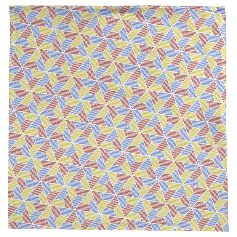 Nappe trapézoïdale Leffel, Bleu / Rouge / Jaune