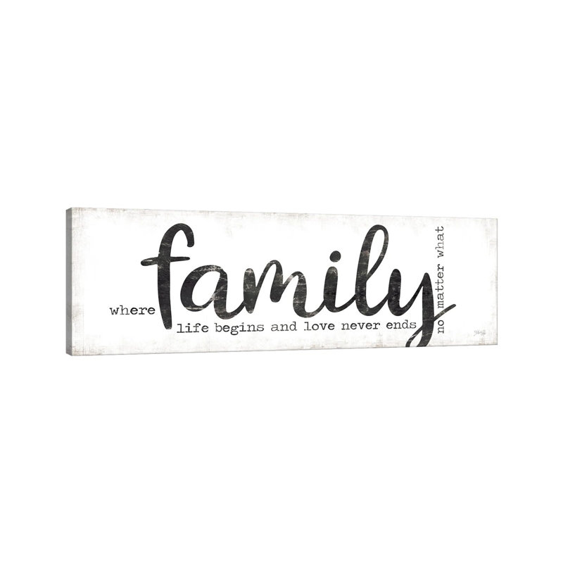 Family Where Life Begins by Marla Rae - Panoramic Print on Canvas, Wrapped Canvas, 121.92 cm H x 40.64 cm W x 1.91 cm D