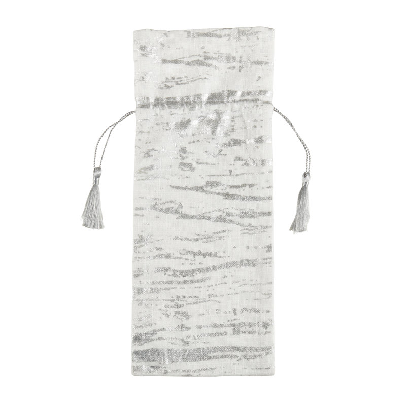 Sac de transport en coton (ensemble de 6), H 15 po x l 6 po, Argent argent