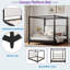 Lit plateforme à baldaquin avec tête de lit tapissier et pieds robustes-2004044290-2004044295