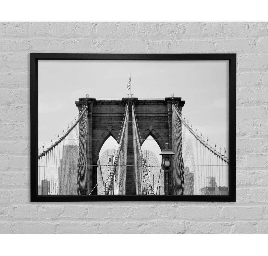 Struktur der Brooklyn Bridge 2 - Einzelner Bilderrahmen Kunstdrucke auf Leinwand