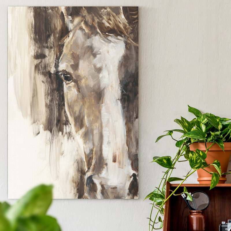 « Cropped Equine Study I », reproduction d’art sur toile tendue, H 36 po x l 24 po x P 1,5 po
