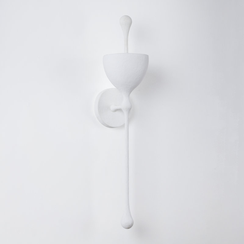 Antalya 1 Light Wall Sconce, Gesso White