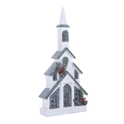 Église blanche blanche à DEL