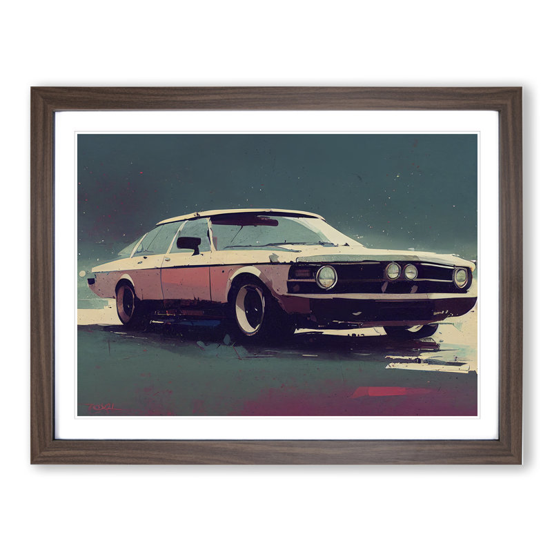 Concept Car Vol.3 - Framed Print, 25cm H x 34cm W x 2cm D, Walnut