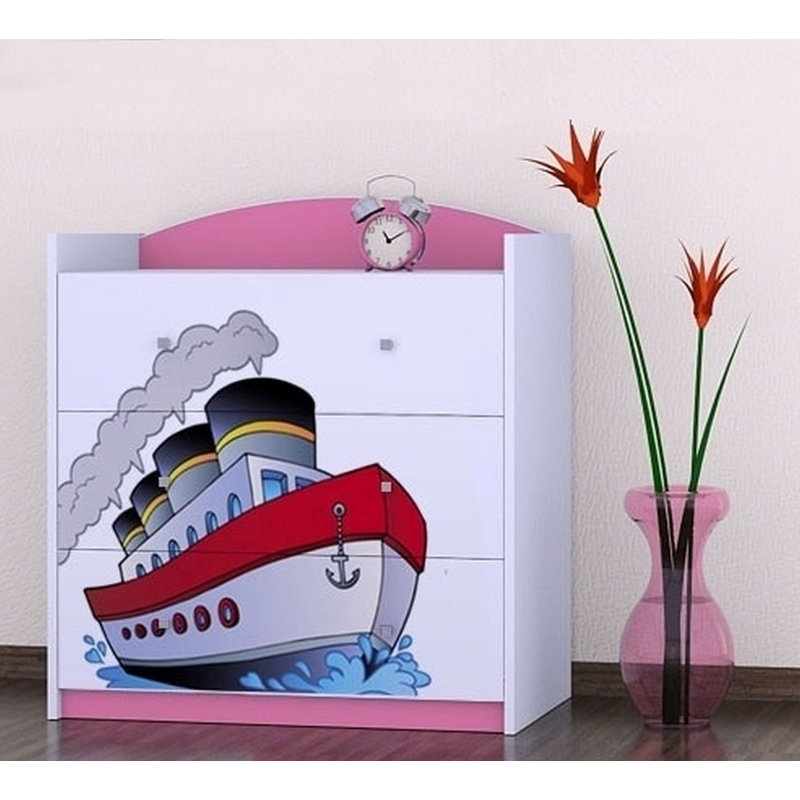 Nicol Kids 3 - Drawer Chest, Pink