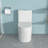 12 - Inch Rough In Bathroom Toilet, White Ceramic, 1.1/1.6 Dual Flush, Siphon Jet Soft Closing Seat, 800G Map, Easy To Maintain Ceramic In, With Pp Seat For Hygienic And Maintenance