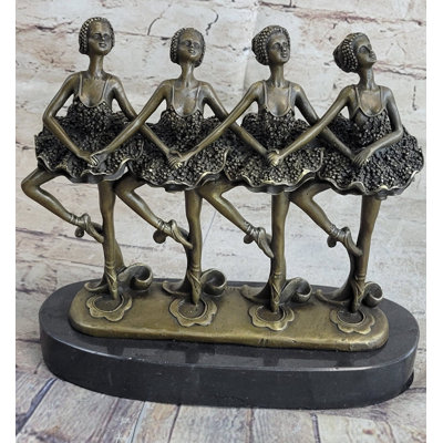 Terek Hot Selling 100% Bronze Modern Ballerina Dancer Sculpture Ballet Figurine bron