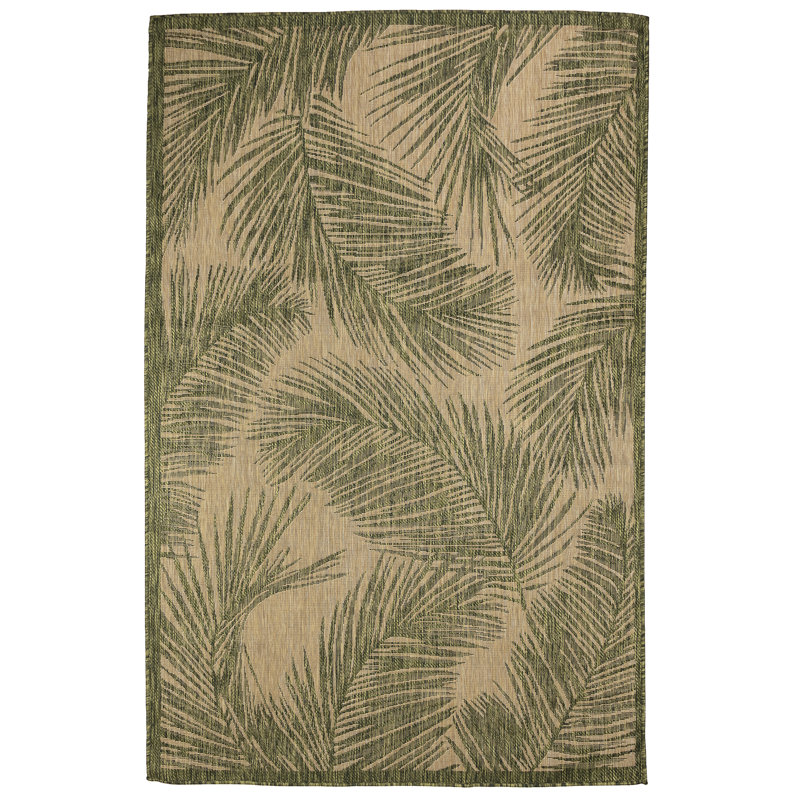 Tapis intérieur / extérieur floral Adal, Rectangle 3 pi 3 po x 4 pi 11 po