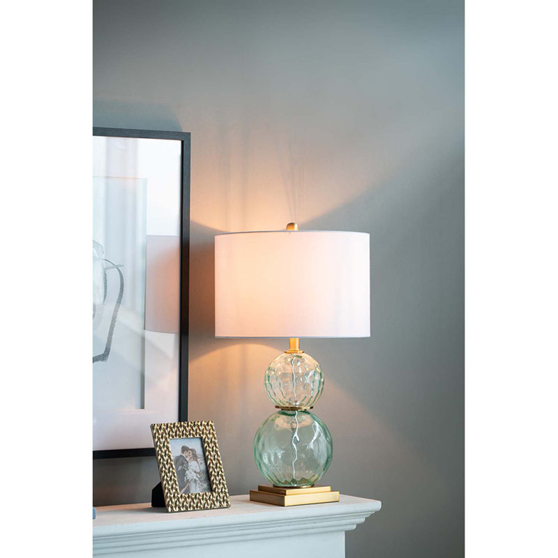 Lampe de table verte 29 po