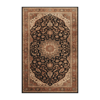 Machine Washable Persian Brown Area Rug