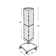 Four-Sided Pegboard Floor Display on Revolving Wheeled Base. Spinner Rack Tower.
