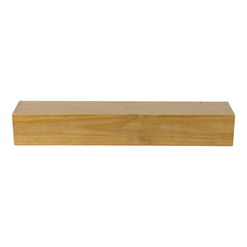 Solid Wood Fireplace Mantel Shelf, Natural Wood, 6.5" D x 36.02" W x 7.28" H