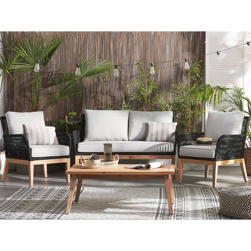 Lalegun 4 Seater Rattan Conversation Set
