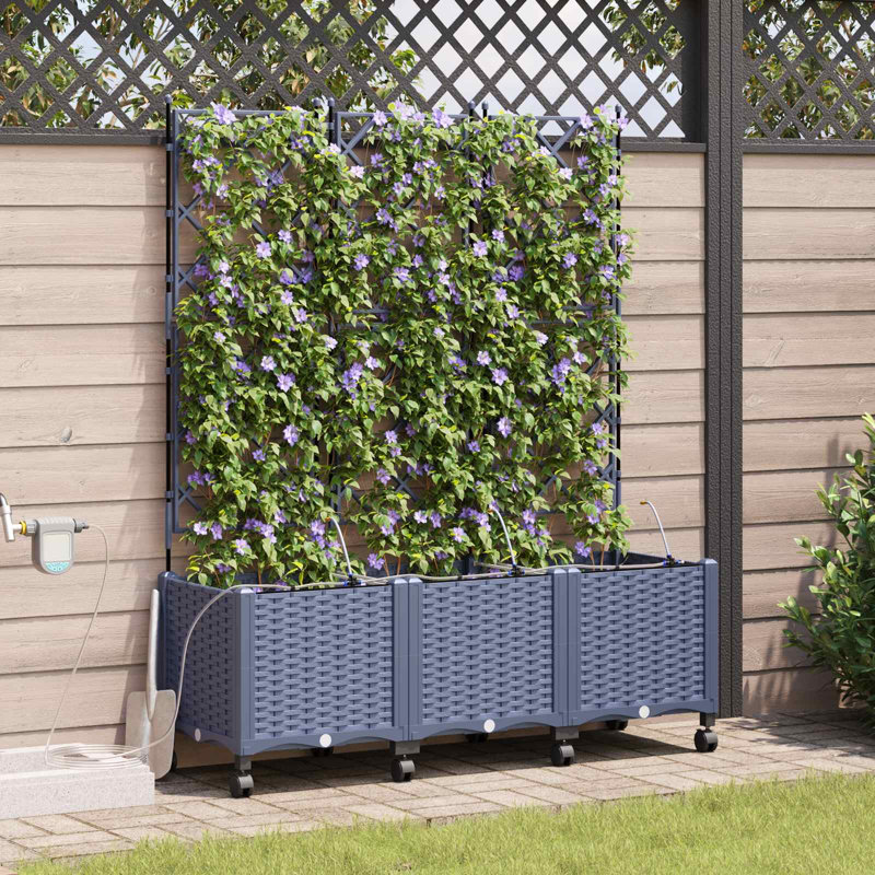 Planter, 148cm H x 120cm W x 40cm D, Grey