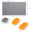 Ensemble de support à outils perforé mural 44 pièces DURHAND avec divers bacs de rangement, panneau perforé et crochets, orange