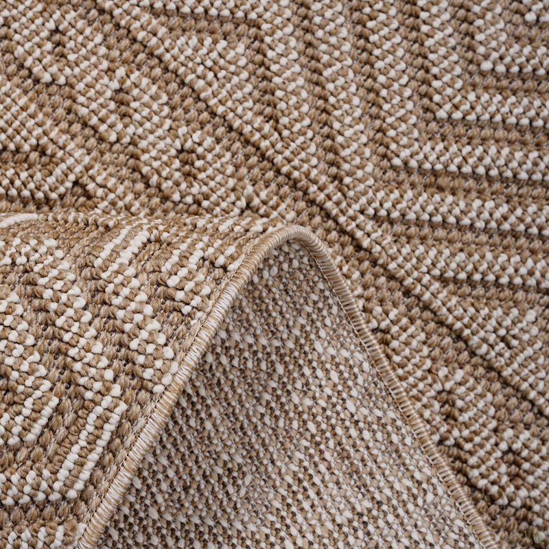 Tapis d'intérieur / extérieur à motif géométrique Collection 4X6, Rectangle 4 pi x 6 pi 2 po