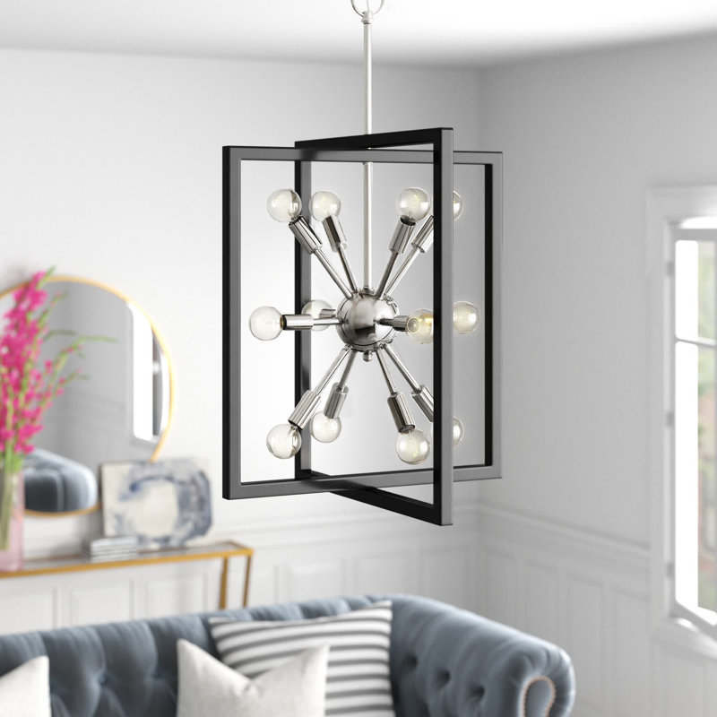 Lustre sphérique spoutnik 12 lumières Julien, argent