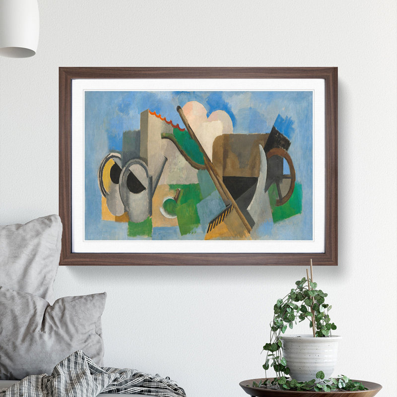 The Watering Can by Roger De La Fresnaye - Picture Frame Painting, 27cm H x 36cm W x 2cm D, Walnut
